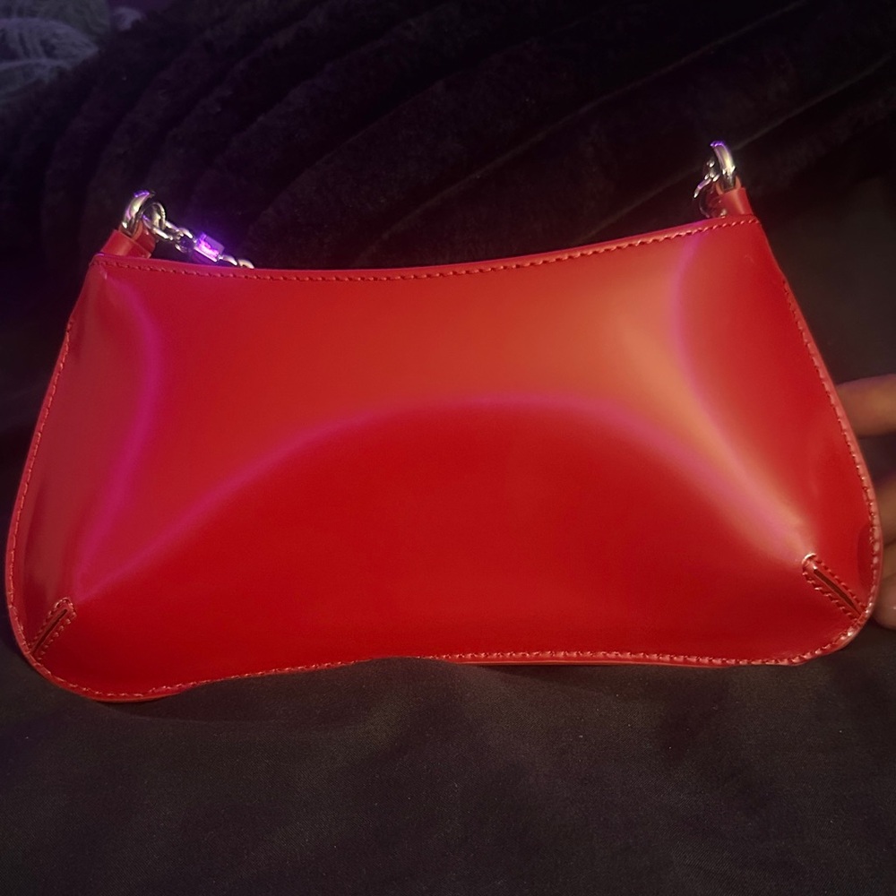 Jacquemus Red Shoulder Bag with Silver Chain - Picture 2 of 4